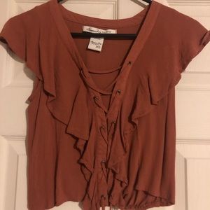 American Rag Lace up Top